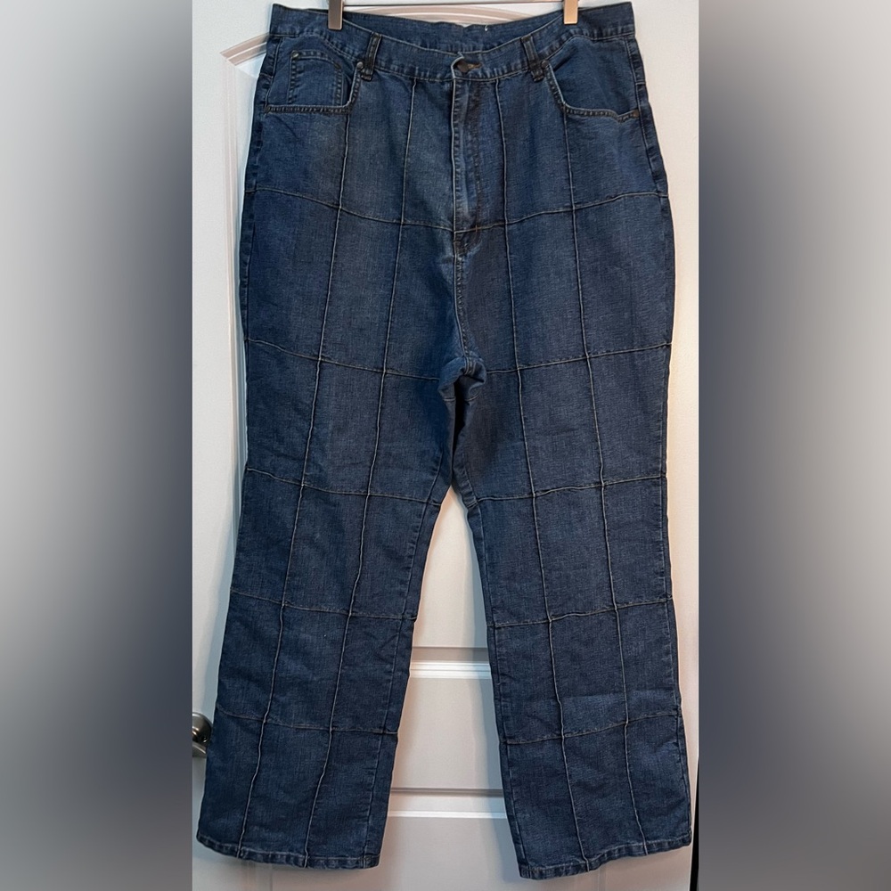 EUC Nick & Sarah Patterned Jeans, Dark Wash, 21/22